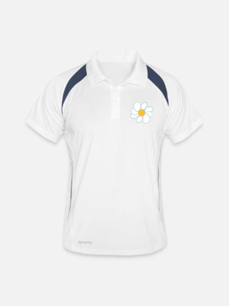 White Daisies Flowers Spring Summer Flowers - Men's Polo breathable - white/navy - Front