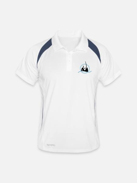 Pêche - Polo respirant Homme - blanc/marine - Devant