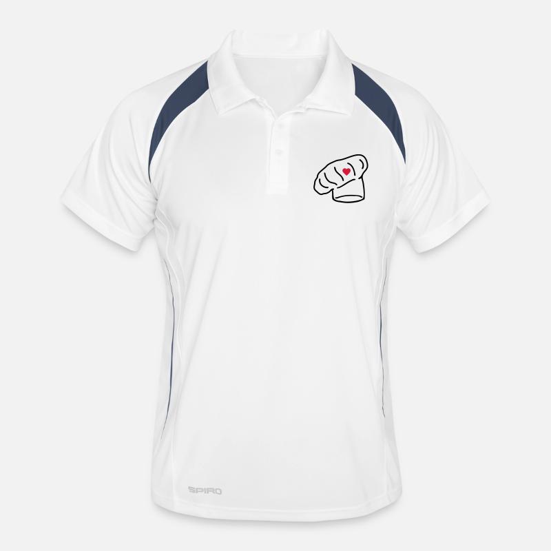 hat cook heart_g1 - Men's Polo breathable - white/navy