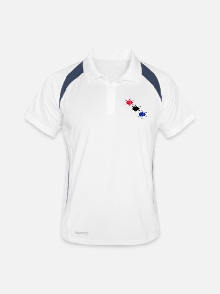kaefer_004 - Men's Polo breathable - white/navy - Front