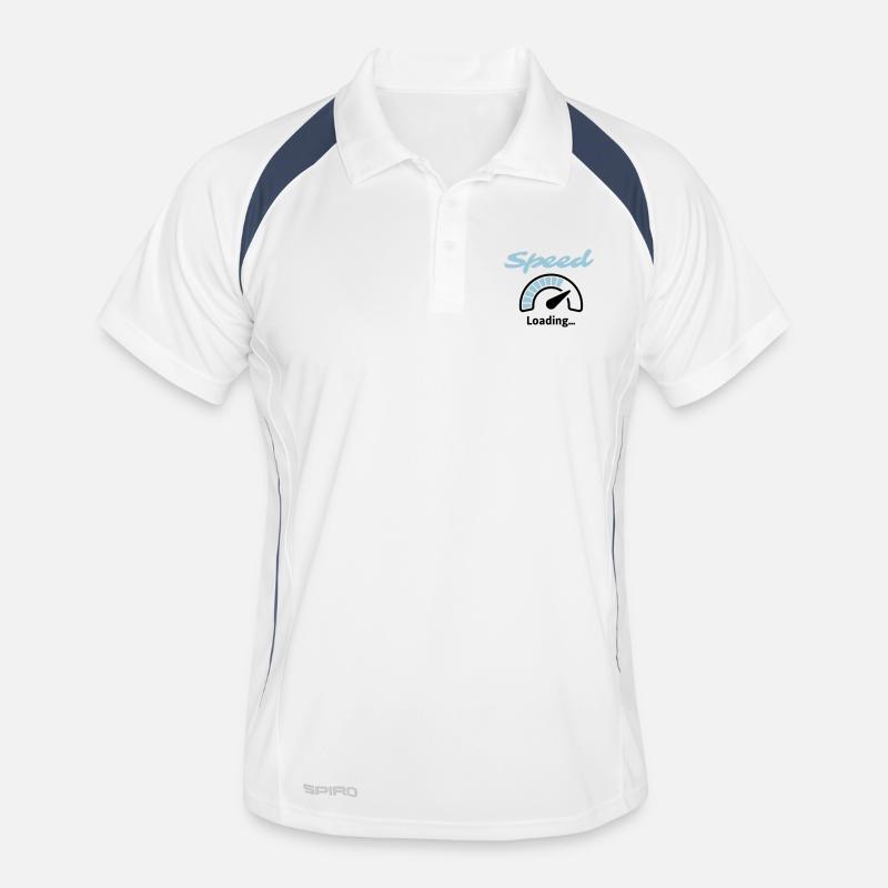 Speed Loading ... - Men's Polo breathable - white/navy