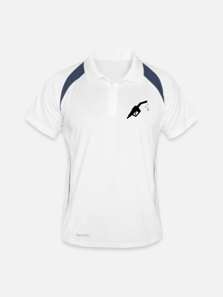 Tap gasoline - Men's Polo breathable - white/navy - Front