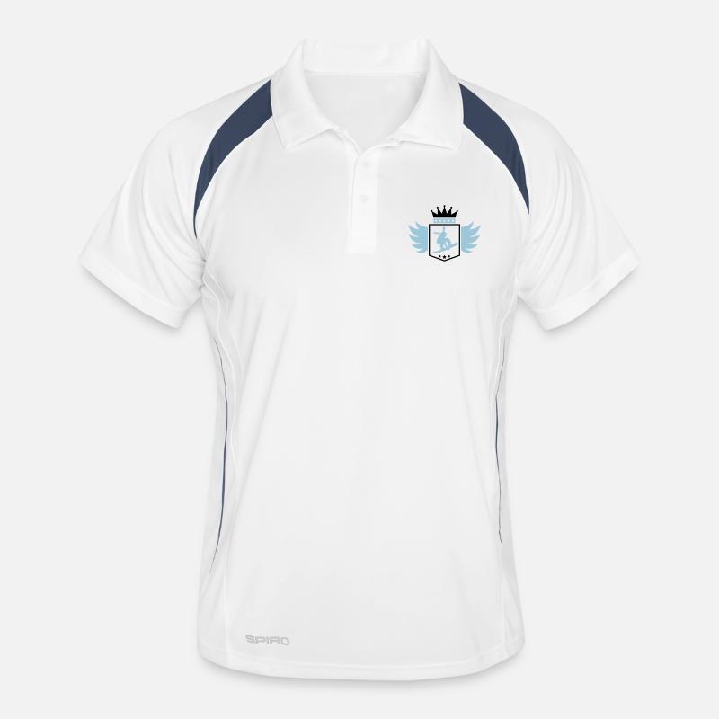 snowboard king logo design cool stunt Men's Polo breathable