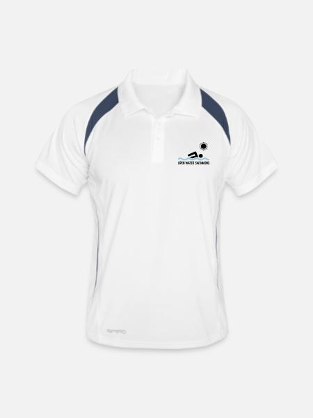 openwater4 - Men's Polo breathable - white/navy - Front