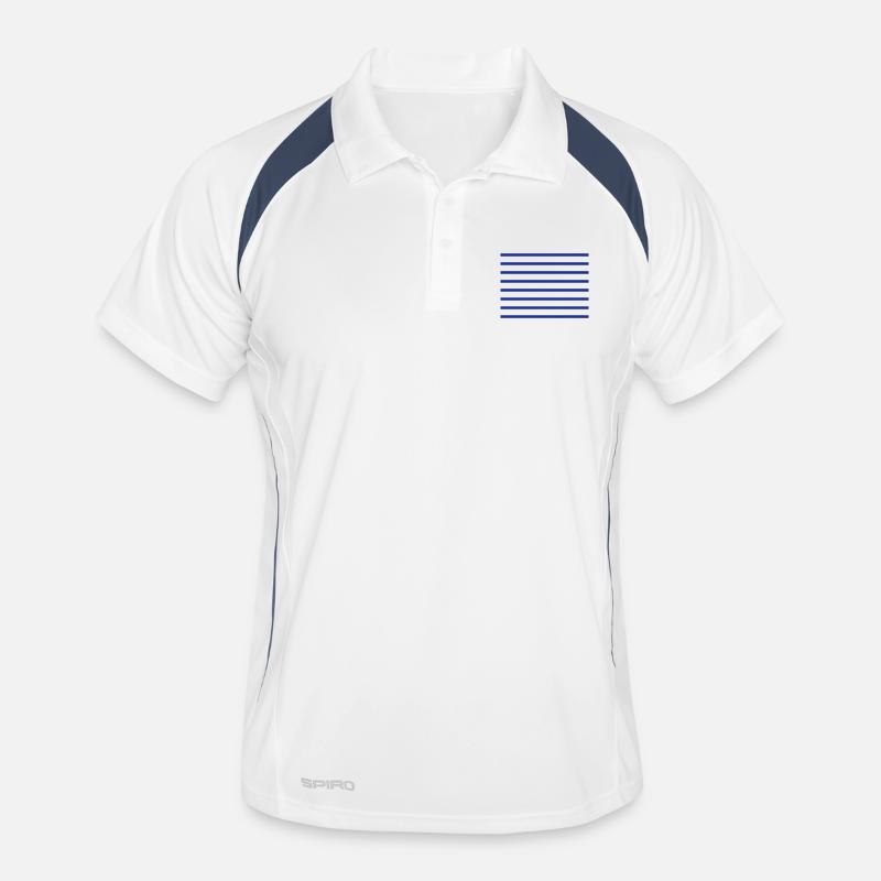 SEEMANN - Männer Polo atmungsaktiv - Weiß/Navy