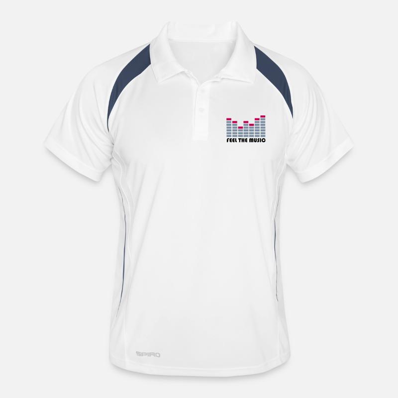 equalizer - Männer Polo atmungsaktiv - Weiß/Navy