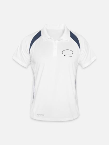 sprechblase__f1 - Men's Polo breathable - white/navy - Front