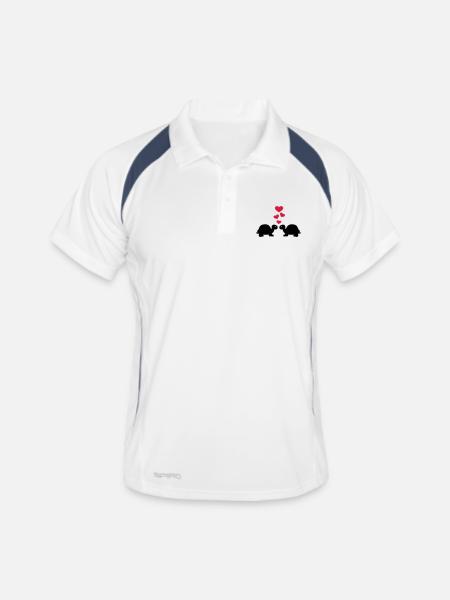 Turtle - Men's Polo breathable - white/navy - Front