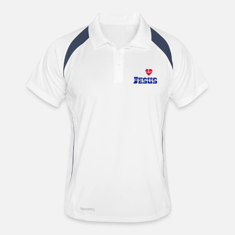 Jesus liebt ... Männer Polo atmungsaktiv