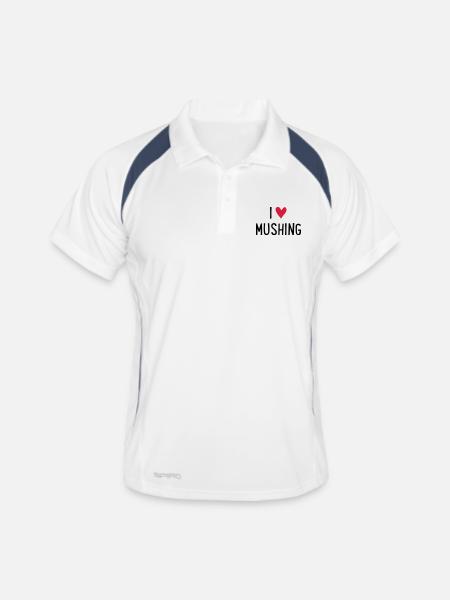 Mushing - Men's Polo breathable - white/navy - Front