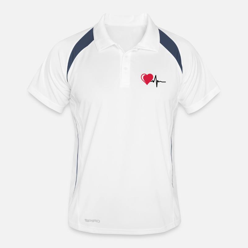 Heart with pulse Men's Polo breathable