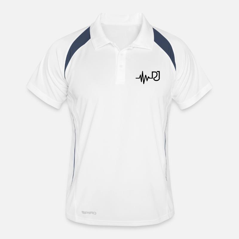 DJ - Men's Polo breathable - white/navy