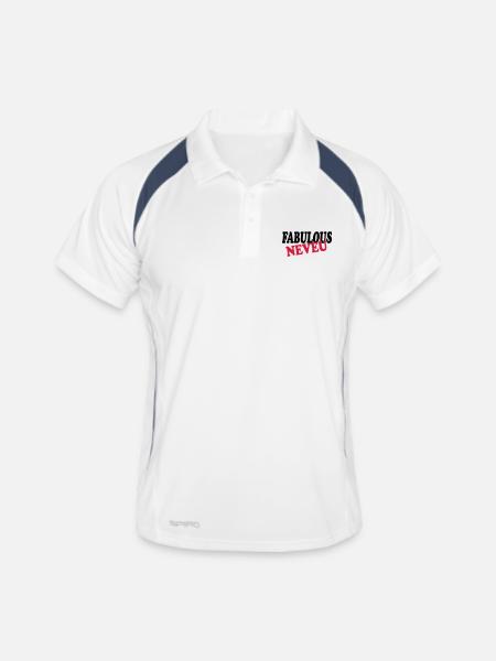 Fabulous NEVEU - Polo respirant Homme - blanc/marine - Devant