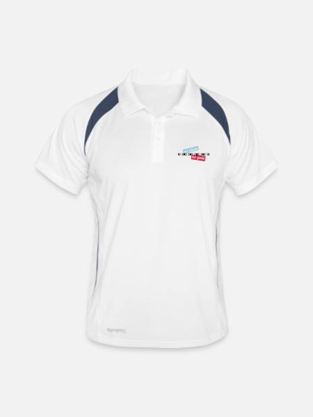 no chain no gain - Men's Polo breathable - white/navy - Front