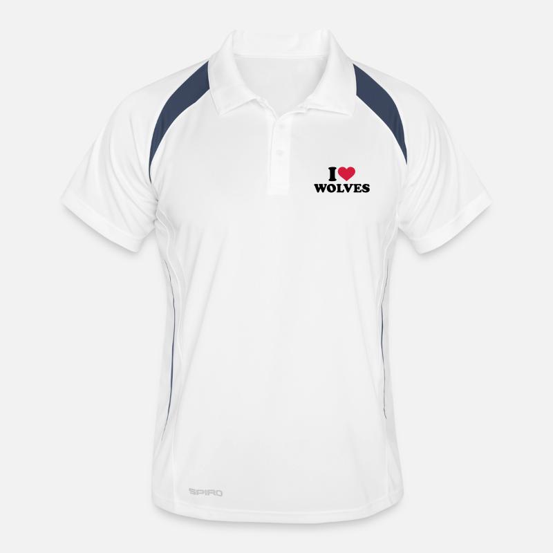 I love wolves Polo respirant Homme