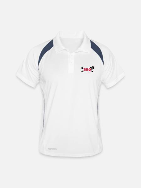 BBQ - Polo respirant Homme - blanc/marine