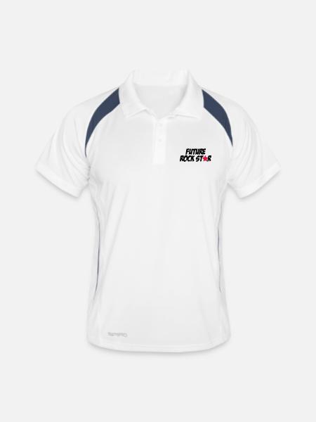 bébé - Polo respirant Homme - blanc/marine