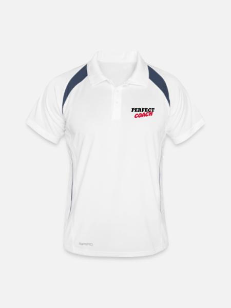 Perfect coach - Men's Polo breathable - white/navy - Front