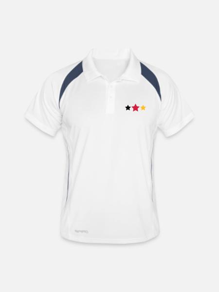WM Sterne - Men's Polo breathable - white/navy - Front