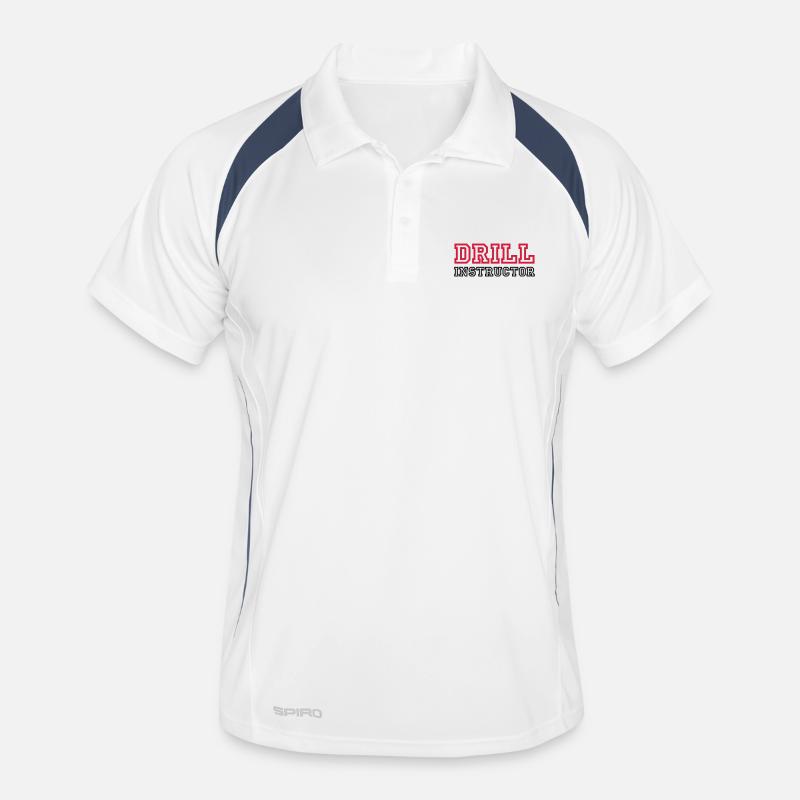 Drill Instructor - Men's Polo breathable - white/navy