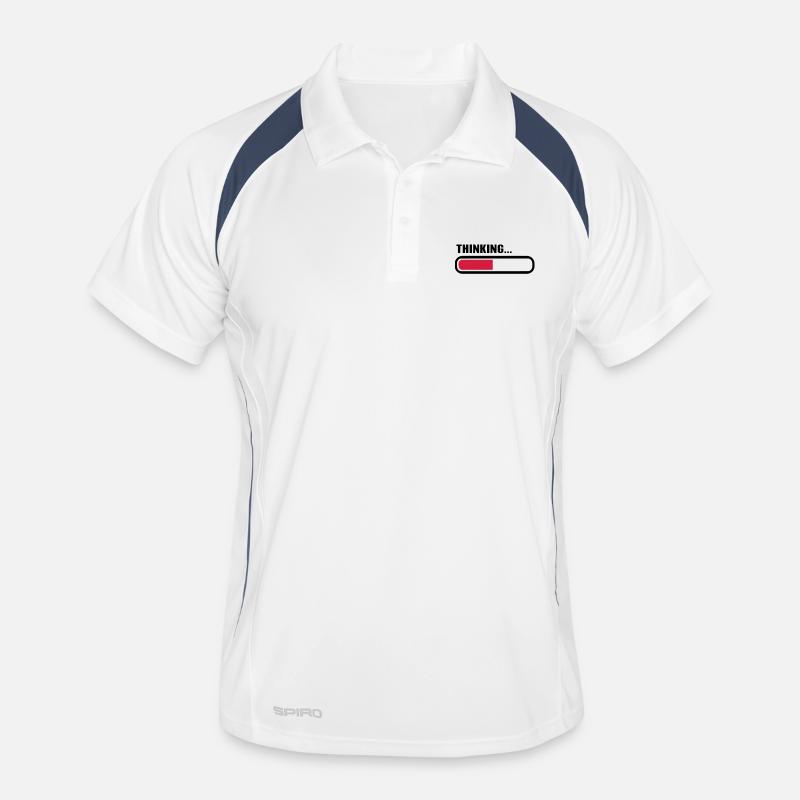 Thinking loading - Men's Polo breathable - white/navy