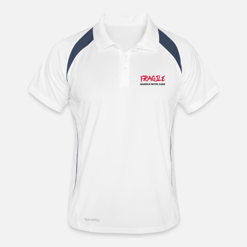 Fragile - Handle with care - Men's Polo breathable - white/navy