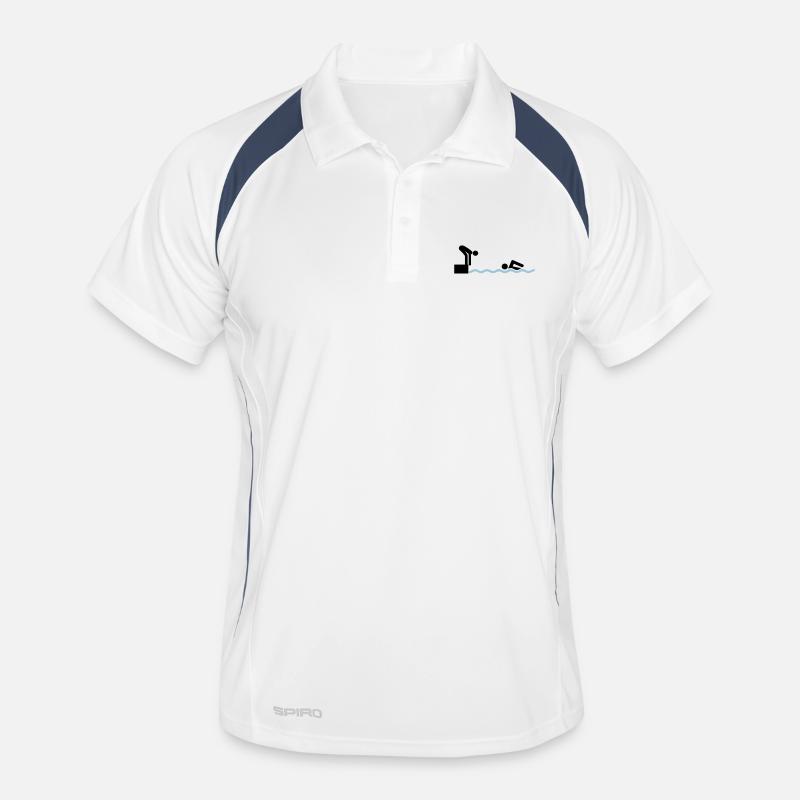 schwimmen Staffel - Men's Polo breathable - white/navy