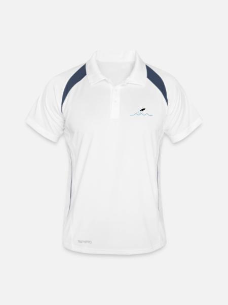 flying_fish - Men's Polo breathable - white/navy