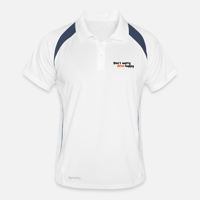 licence - Polo respirant Homme - blanc/marine