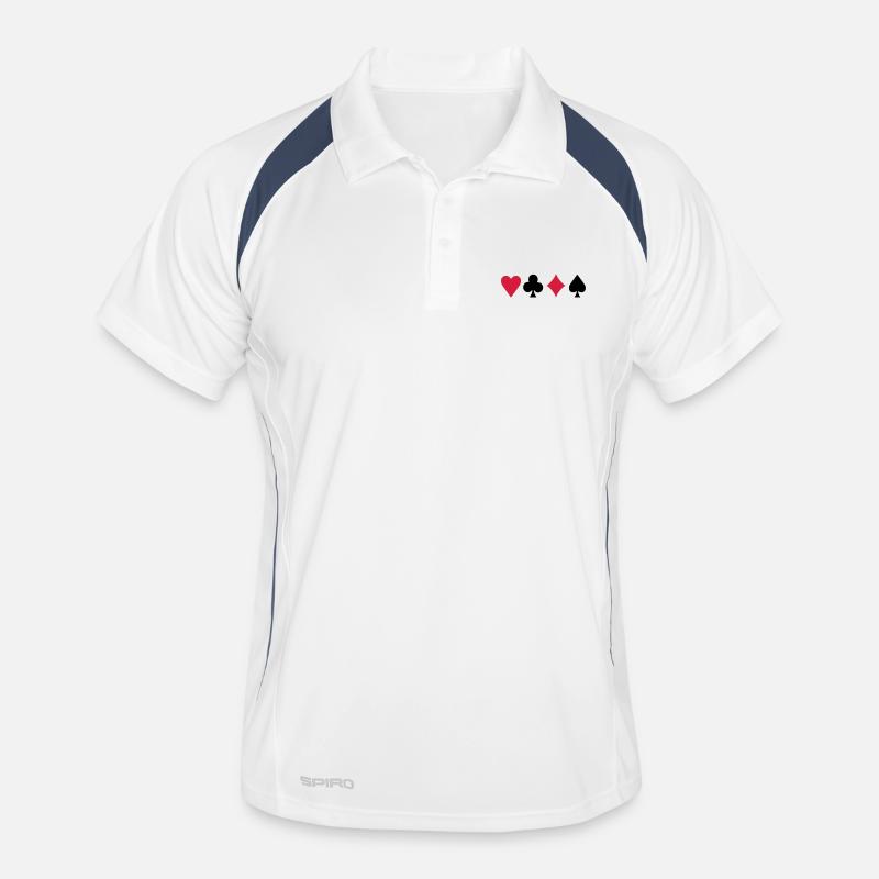 Poker Männer Polo atmungsaktiv