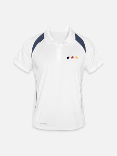 Three stars Germany flag - Men's Polo breathable - white/navy - Front