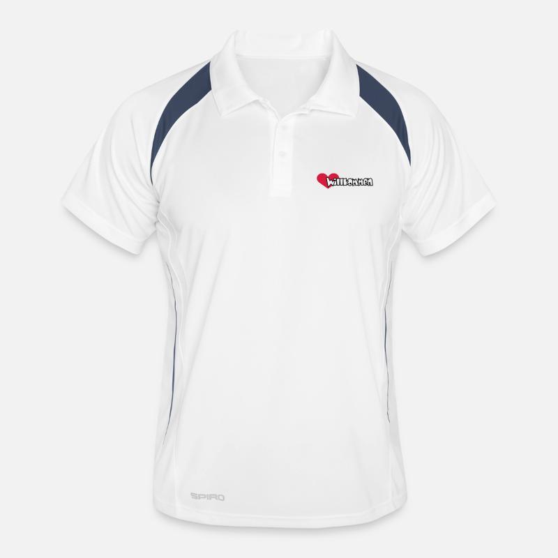 Herzlich Willkommen (2c) - Men's Polo breathable - white/navy