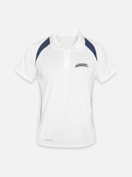 loading bar - Men's Polo breathable - white/navy - Front
