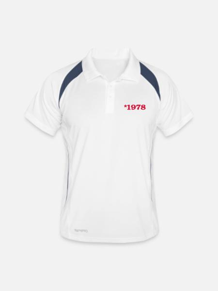 Birthday - born in 1978 * - Men's Polo breathable - white/navy - Front