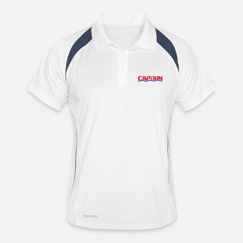 Captain - Men's Polo breathable - white/navy