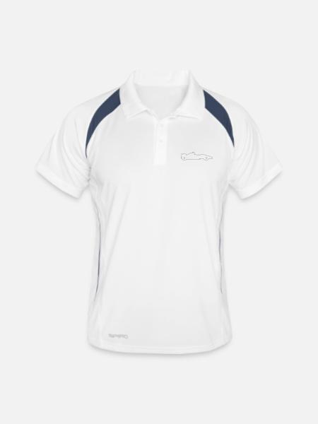 racer - Polo respirant Homme - blanc/marine - Devant