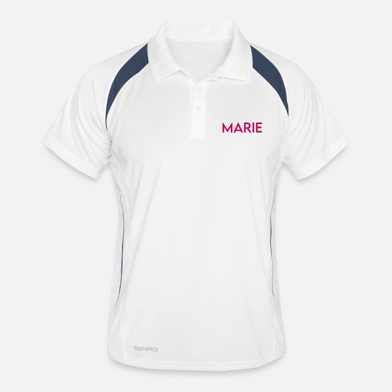 Marie First Name Gift - Men's Polo breathable - white/navy