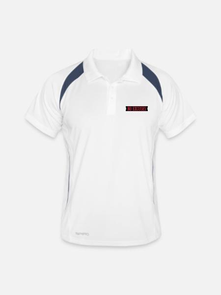 no_excuses_2_f2 - Men's Polo breathable - white/navy - Front