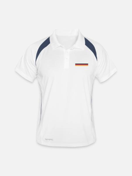 Germany - Men's Polo breathable - white/navy - Front