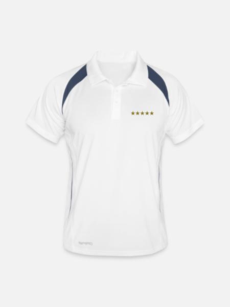 stars - Men's Polo breathable - white/navy - Front