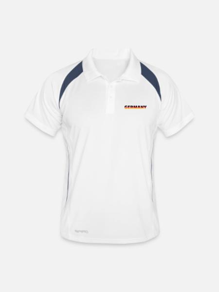 Germany - Polo respirant Homme - blanc/marine