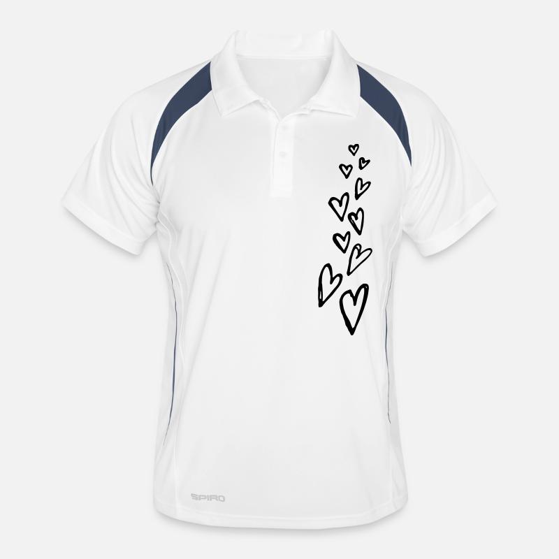 Herzen Männer Polo atmungsaktiv