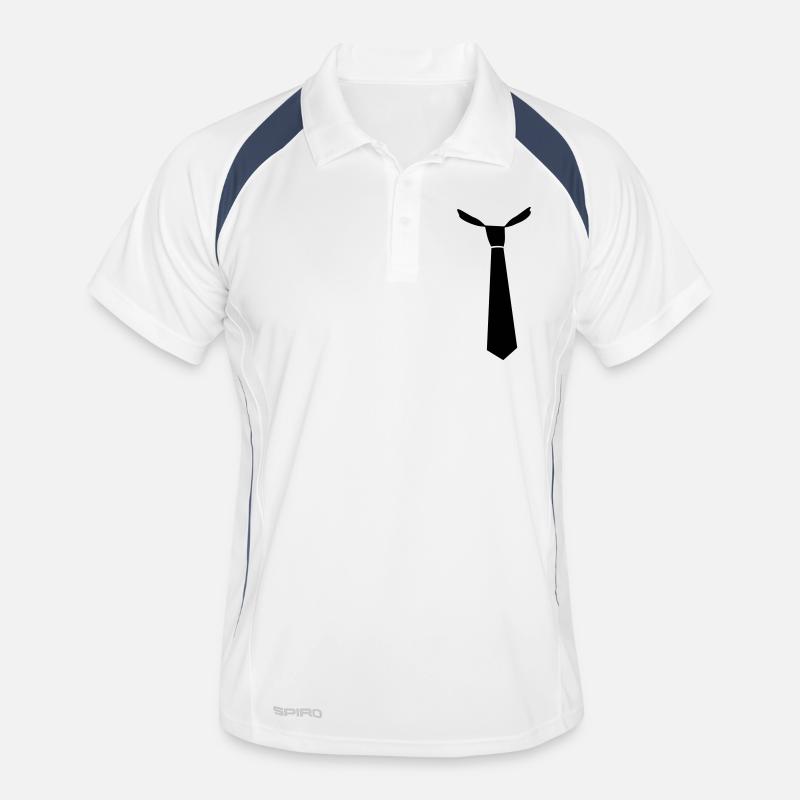 tie - Men's Polo breathable - white/navy