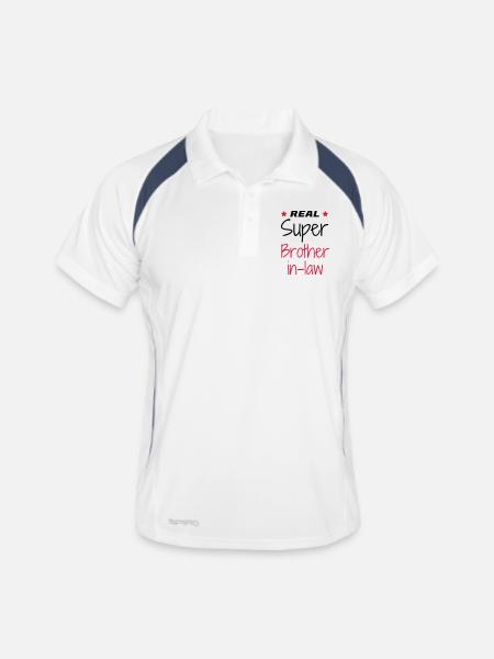 Sister in law Brother in law Beau Frère Wedding - Men's Polo breathable - white/navy - Front