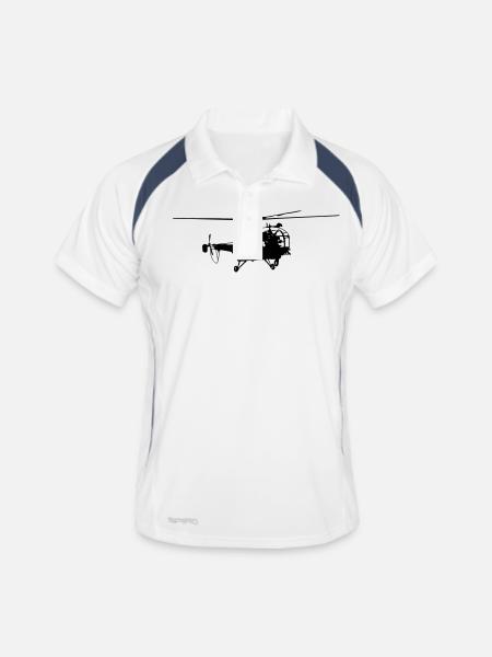 Helicopter - Men's Polo breathable - white/navy - Front
