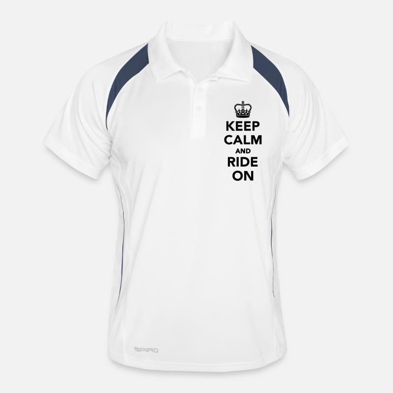 Keep calm and ride on Polo respirant Homme
