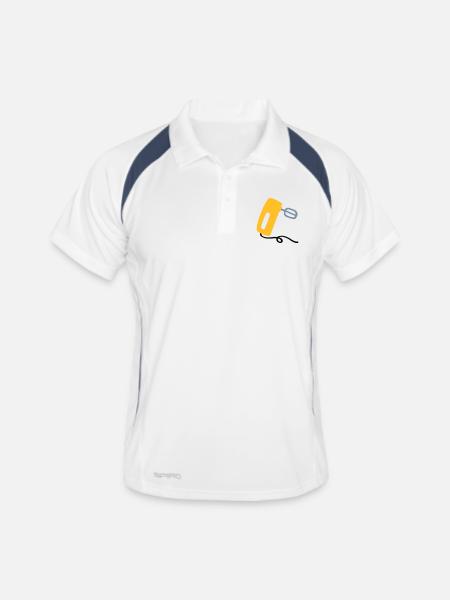 Mixer - Men's Polo breathable - white/navy
