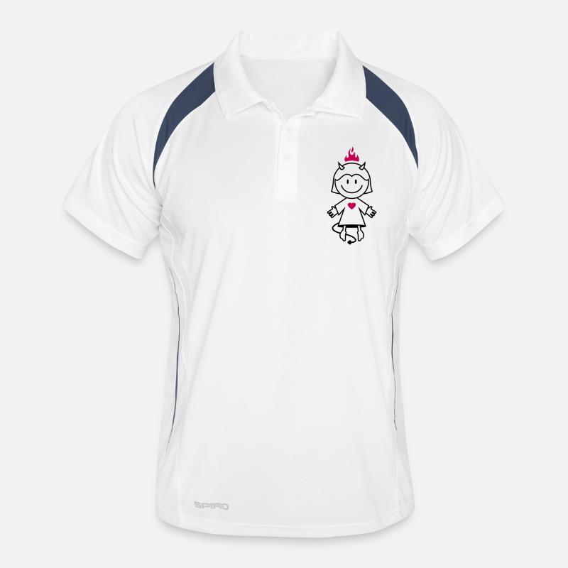 vl038b_teufelchen_2c - Männer Polo atmungsaktiv - Weiß/Navy