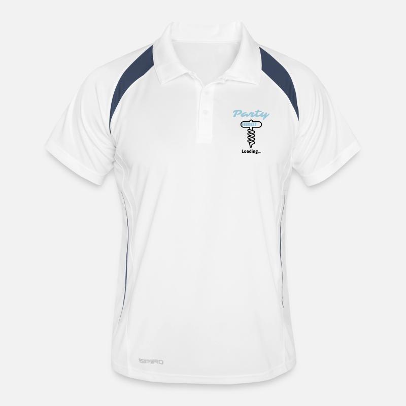 Party Loading ... - Men's Polo breathable - white/navy