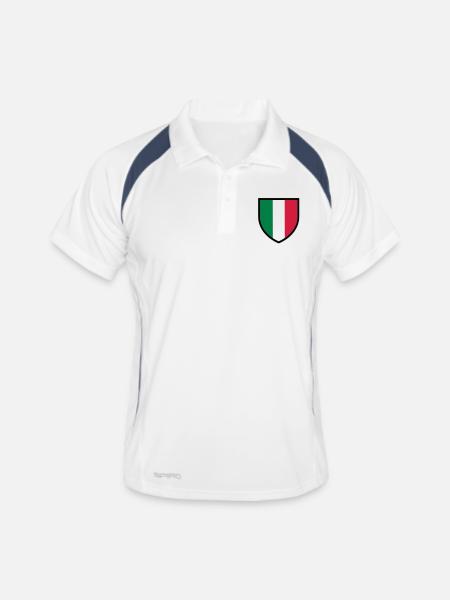 Stemma Italia - blason Italie - Italia flag (T) - Polo respirant Homme - blanc/marine - Devant